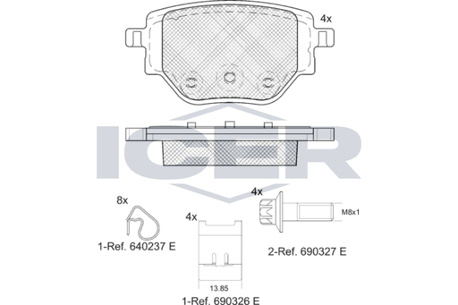Brake Pad Set  OPEL