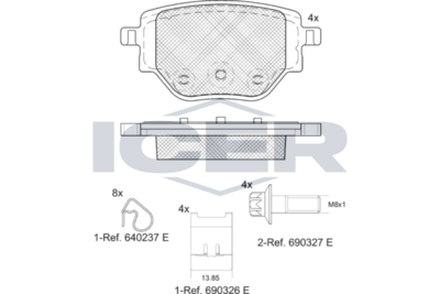 Brake Pad Set  OPEL