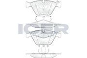 Front - Brake Pad - Icer - Bmw 5 (E60)