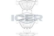Front - Brake Pad - Icer - Bmw 5 (E60)