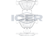 Front - Brake Pad - Icer - Bmw 5 (E60)