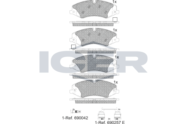 Brake pad, LAND ROVER,DISCOVERY