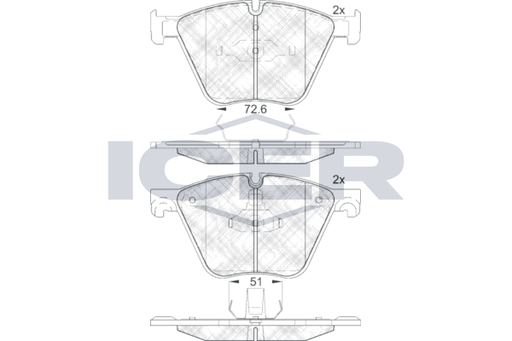 Front Brake Pad Icer Mbw X5 (E70)