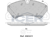 Brake Pad Front Axle Porsche Icer