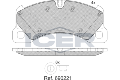 Brake Pad Front Axle Porsche Icer