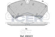 Brake Pad Front Axle Porsche Icer