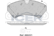 Brake Pad Front Axle Porsche Icer