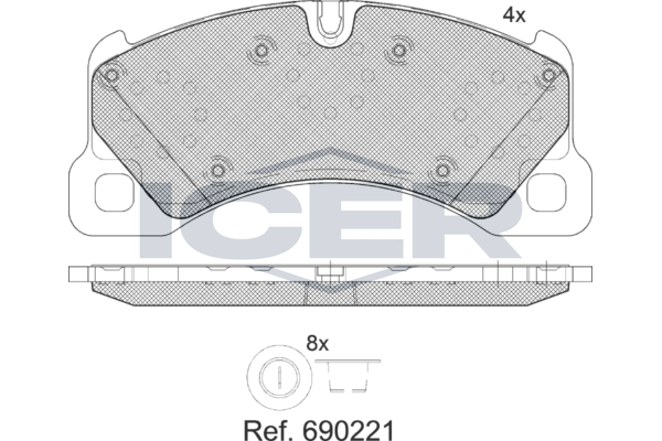 Brake Pad Front Axle Porsche Icer