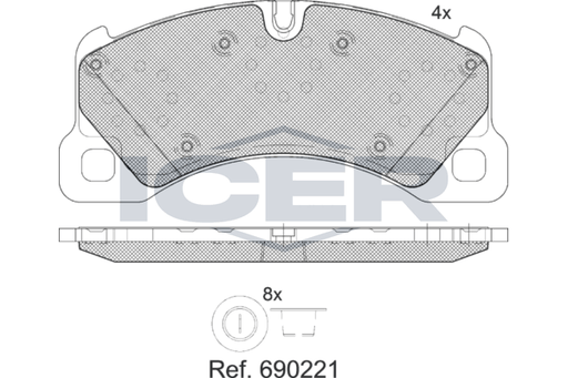 Brake Pad Front Axle Porsche Icer