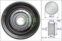 Deflection/Guide Pulley, V-ribbed belt HONDA