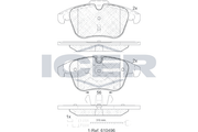 Front Brake Pad Set Icer Peugeot 508