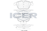 Front Brake Pad Set Icer Peugeot 508