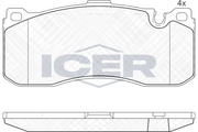 Brake Pad Set Front Icer Bmw Series 3