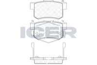 Brake Pad Set Rear Icer Honda Civic