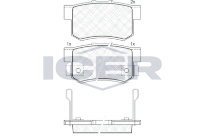Brake Pad Set Rear Icer Honda Civic