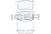 Brake Pad Set Rear Icer Honda Civic