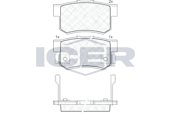 Brake Pad Set Rear Icer Honda Civic