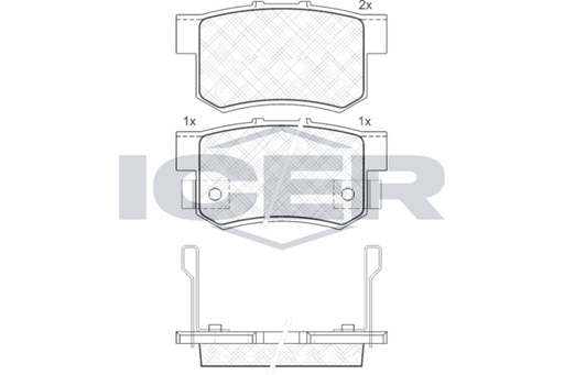 Brake Pad Set Rear Icer Honda Civic
