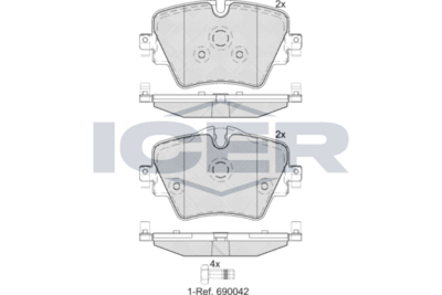 Front - Brake Pad - Icer Bmw X1 (F48) (F
