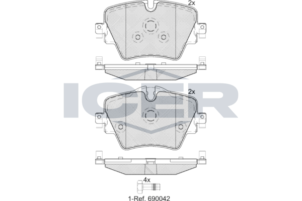 Front - Brake Pad - Icer Bmw X1 (F48) (F