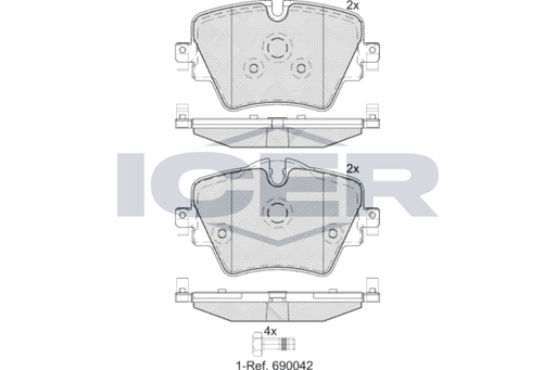 Front - Brake Pad - Icer Bmw X1 (F48) (F