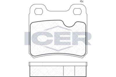 Brake Pad Rear Axle Opel Icer