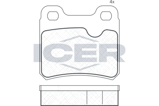 Brake Pad Rear Axle Opel Icer