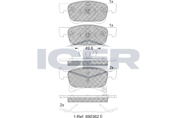 Brake Pad Set, disc brake (Braking System)