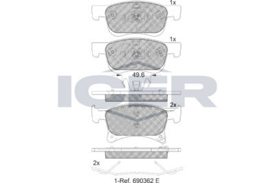 Brake Pad Set, disc brake (Braking System)