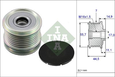 Pulley Alternator Mercedes C Ina