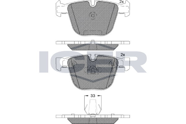 Brake Pad Set Rear Icer Bmw Series 5