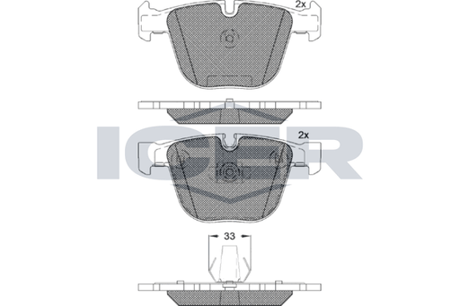 Brake Pad Set Rear Icer Bmw Series 5