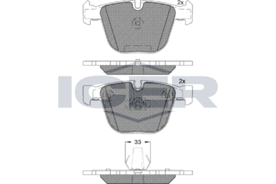 Brake Pad Set Rear Icer Bmw Series 5