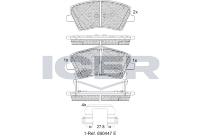 Brake Pad Set ICER