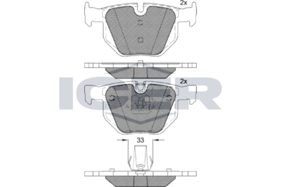 Front Brake Pad Set Icer Bmw X5 (E70)