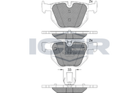 Front Brake Pad Set Icer Bmw X5 (E70)