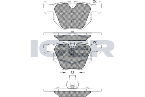 Front Brake Pad Set Icer Bmw X5 (E70)