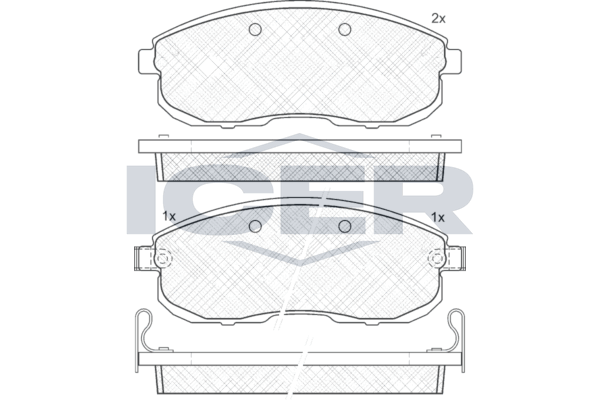 Front Brake Pad Set Icer