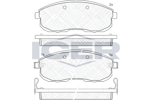 Front Brake Pad Set Icer