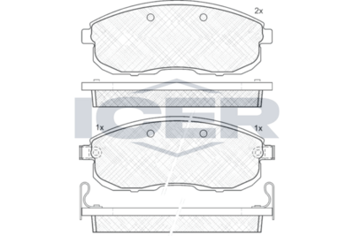 Front Brake Pad Set Icer