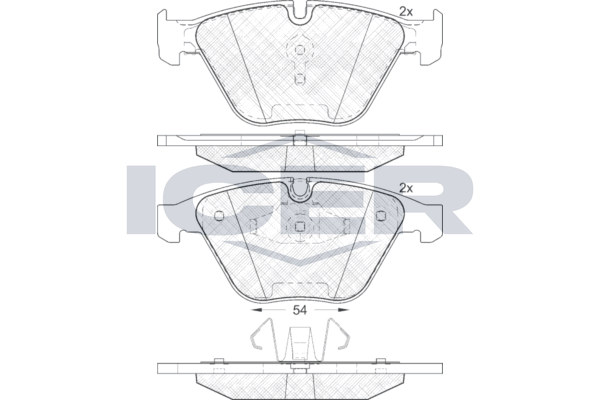 Front Brake Pad Set Icer Bmw 3 (E90) 318