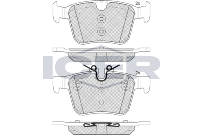 Brake Pad Set Rear Icer Jaguar Xf