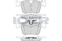 Brake Pad Set Rear Icer Jaguar Xf