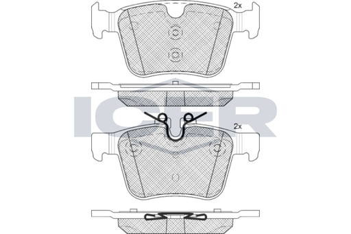 Brake Pad Set Rear Icer Jaguar Xf