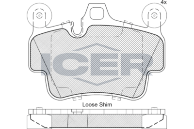 Brake Pad Front Axle Porsche Icer