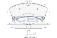 Brake Pad Rear Axle Mercedes-Benz Icer