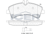 Brake Pad Rear Axle Mercedes-Benz Icer