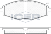 Front Brake Pad Set Icer Lanos (Klat) 1.