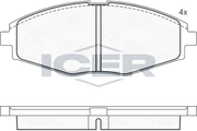 Front Brake Pad Set Icer Lanos (Klat) 1.