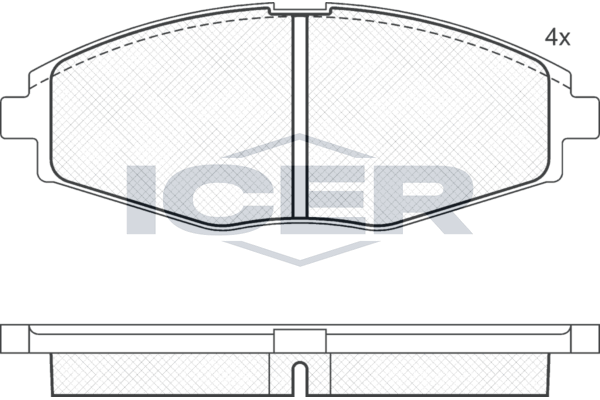 Front Brake Pad Set Icer Lanos (Klat) 1.